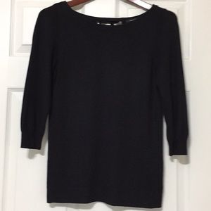 White House Black Market black 3/4 sleeve sweater
